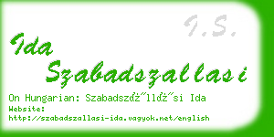 ida szabadszallasi business card